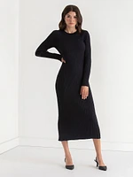 Ribbed Sweater Maxi Dress