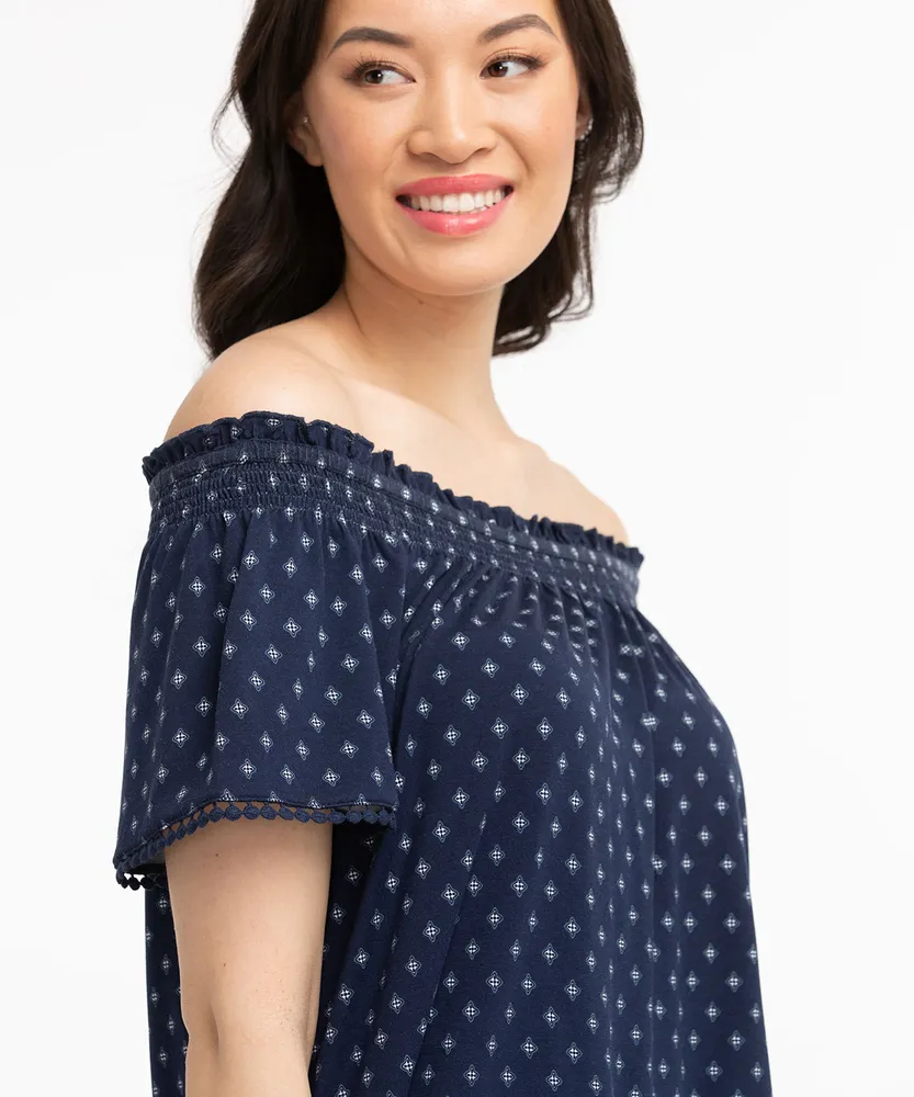 Eco-Friendly On/Off Shoulder Top