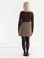 Wool-Blend Mini Skirt