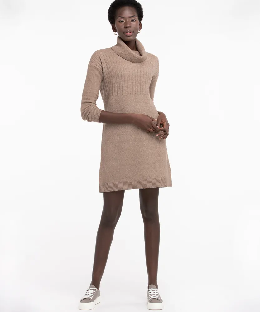 Cowl Neck Sweater Dress