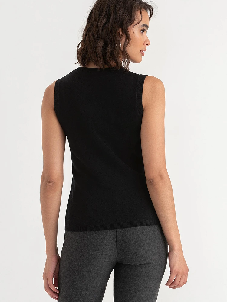 Sleeveless Sweater Tank Top