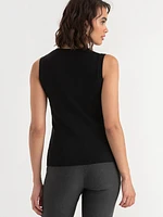 Sleeveless Sweater Tank Top