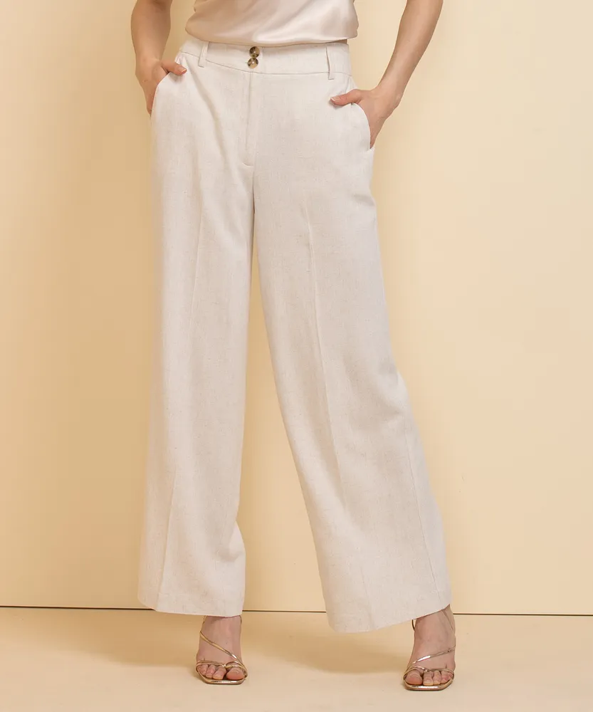 Viscose Linen Wide Leg Pants