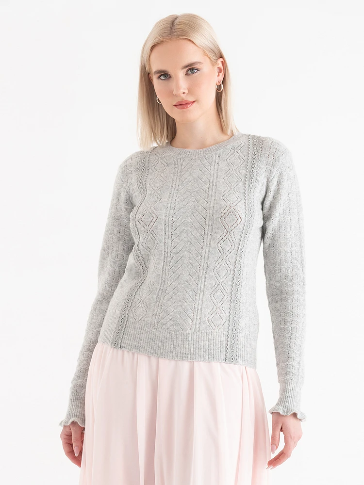 Pointelle Sweater