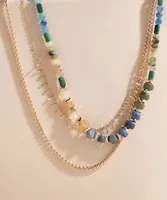 Short Layered Beaded Necklace
