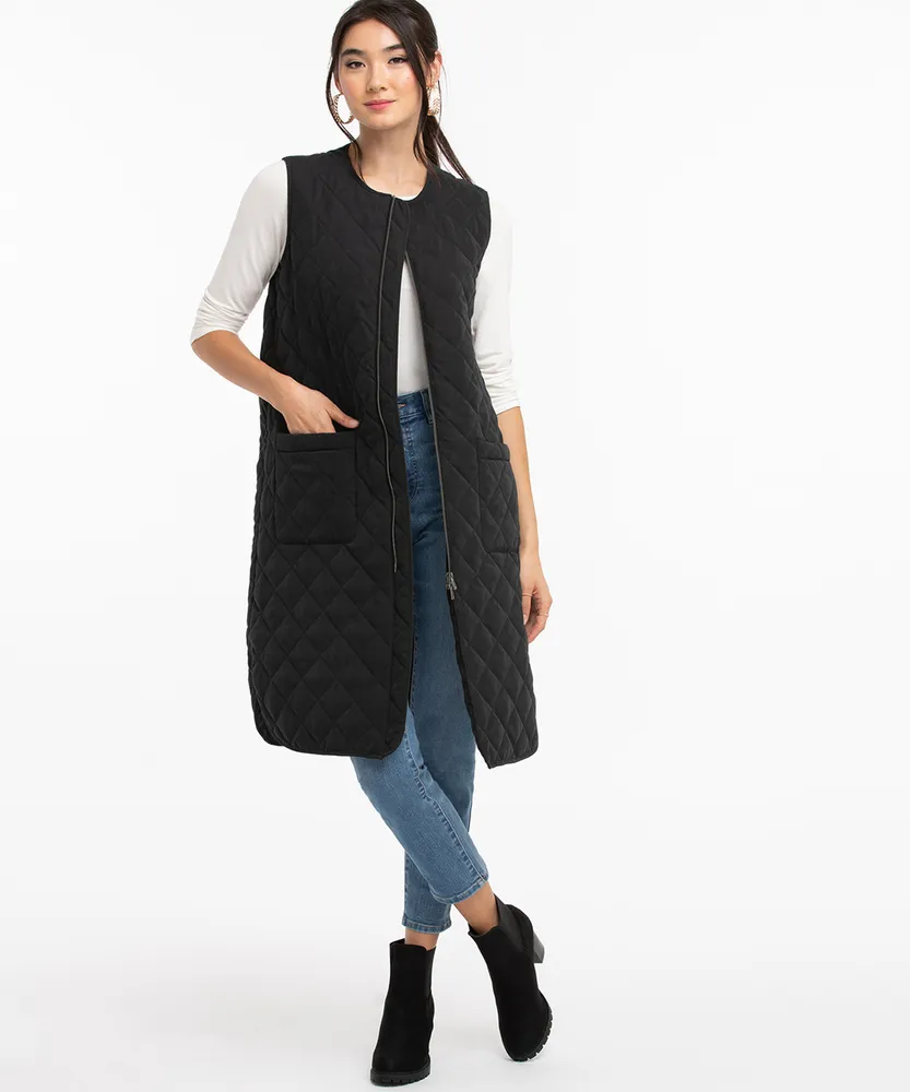 Quilted Zip Front Vest