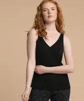 Double V-Neck Sleeveless Blouse