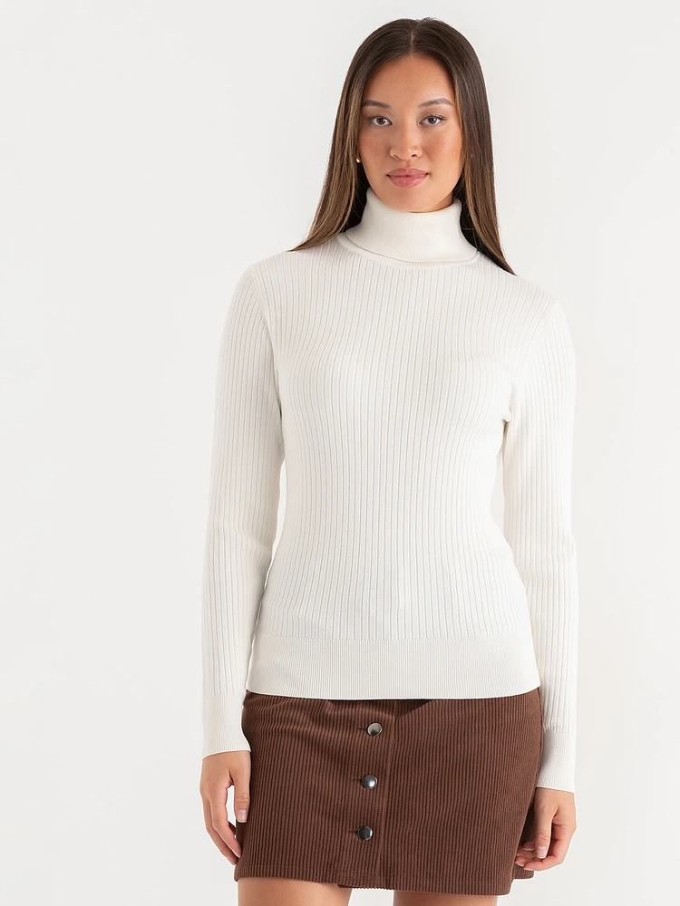 Rib Turtleneck Sweater