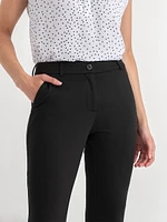 Flared Ankle Pants Ponte Twill