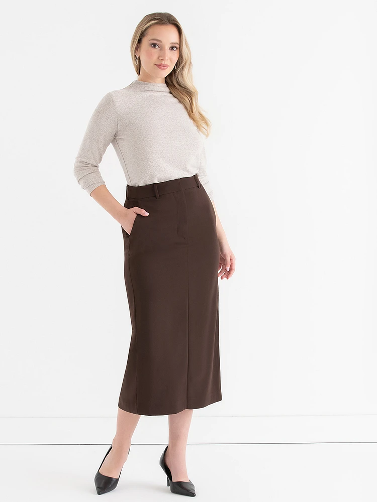 Evan Crepe Midi Skirt