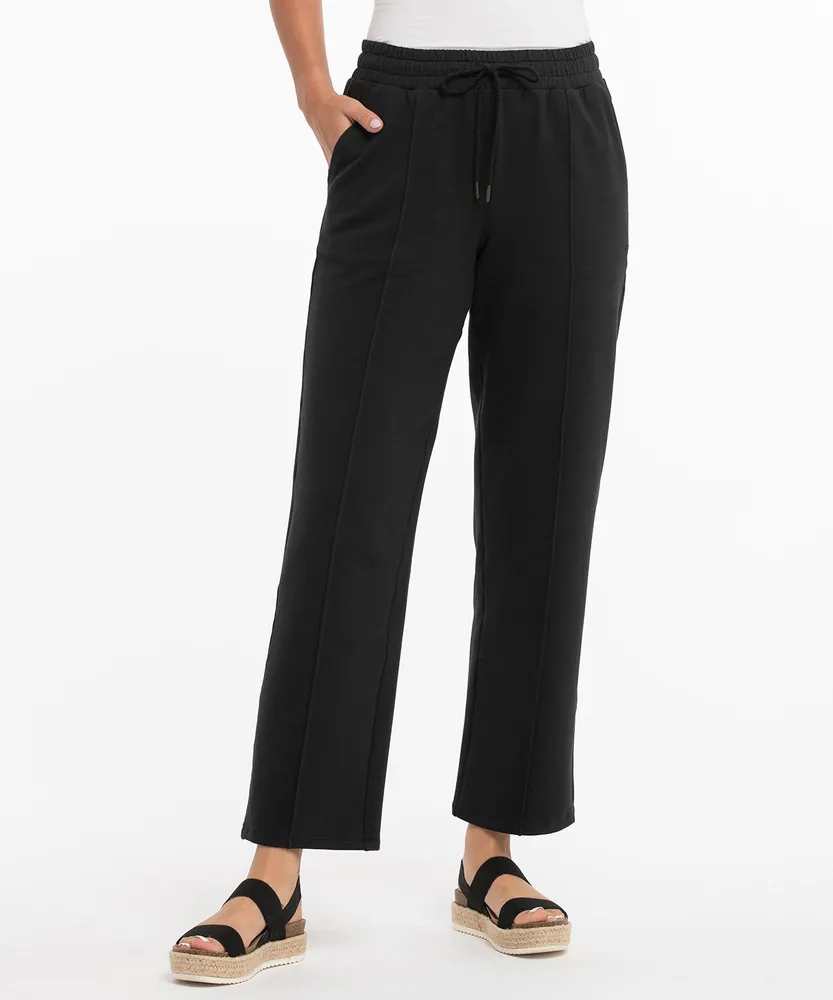 French Terry Straight Leg Pant