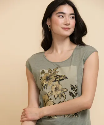 Crew Neck Extend Sleeve Tee