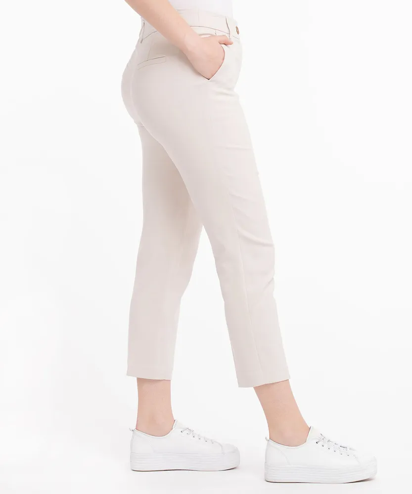 Matte Sateen Straight Crop Pant