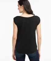 Eco-Friendly Ruched Shoulder Tee