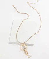 Gold Circle Pendant Necklace