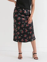 Satin Midi Skirt