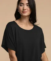 Extended Sleeve Banded Hacci Top