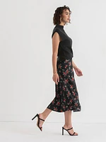 Satin Midi Skirt