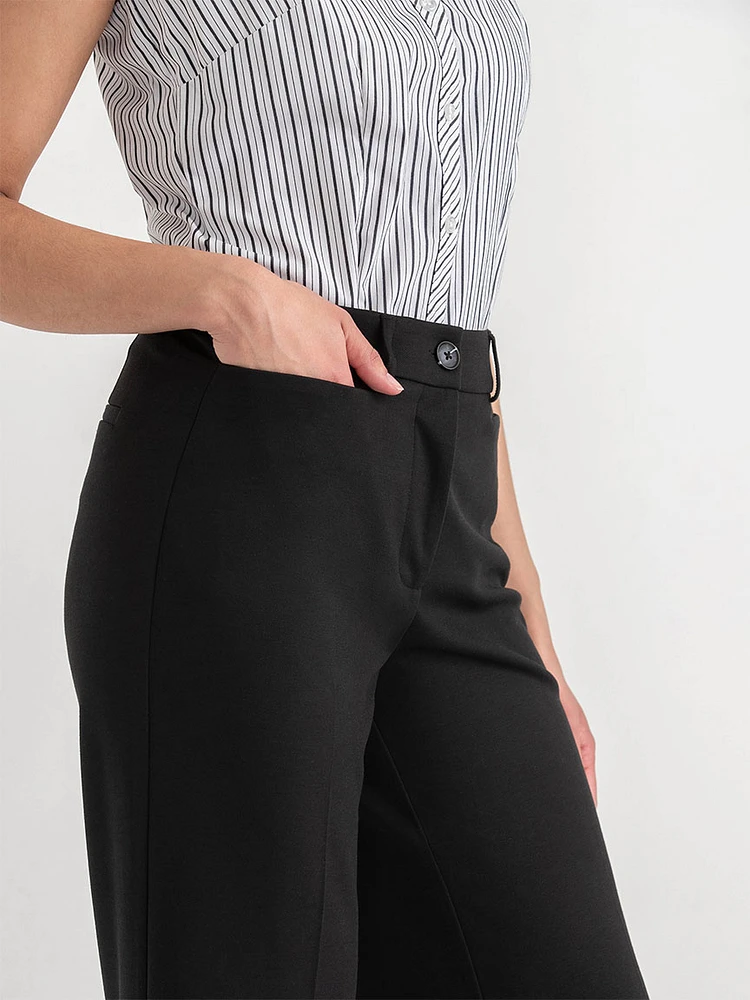 Weslee Wide Leg Pant Ponte Twill