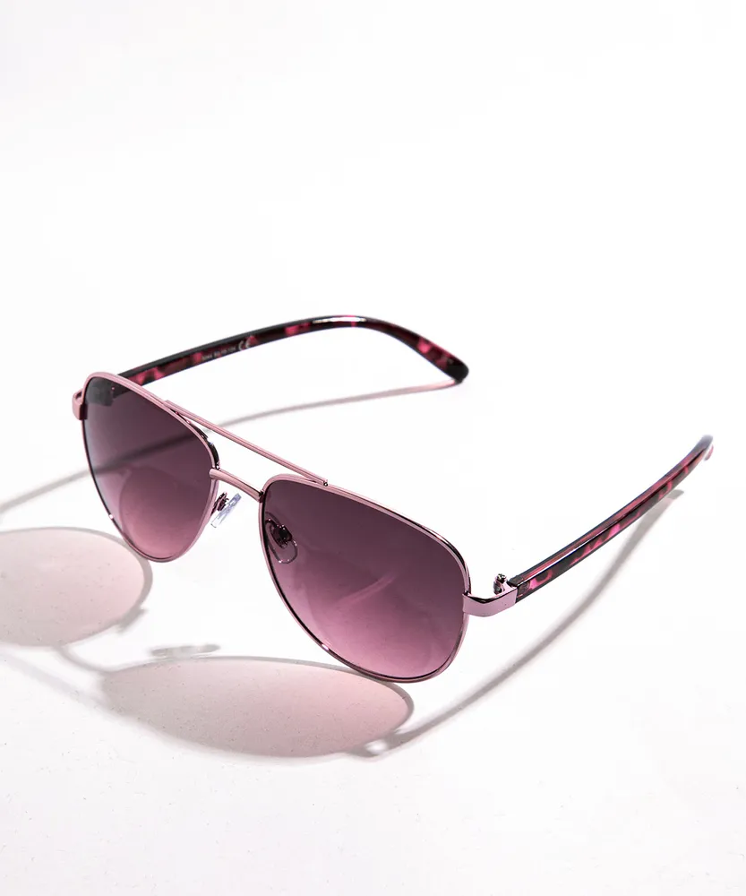 Purple Aviator Sunglasses