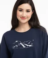 Graphic Scoop Neck Sweatshirt