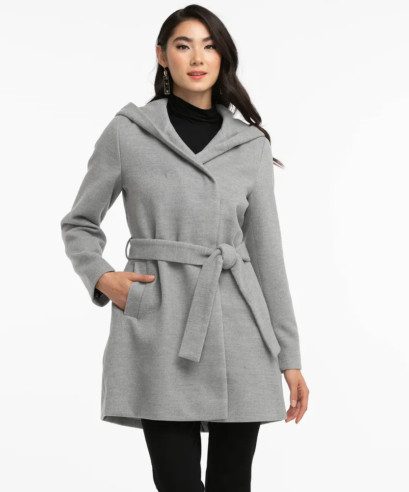 Hooded Wrap Coat