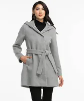 Hooded Wrap Coat