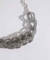 Short Mesh Chain Statement Necklace