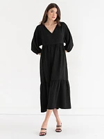 Airflow Short Sleeve Maxi Dress