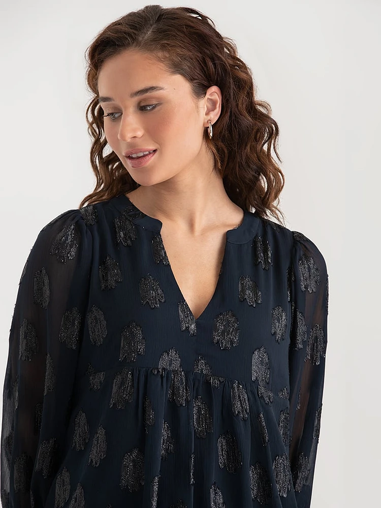 Peasant Blouse with Puff Sleeves