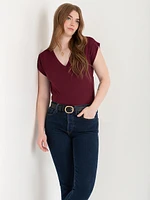 Holly V-Neck Hacci Top