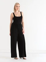 Sleeveless Wide Leg Jumpsuit