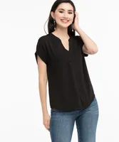 Extended Sleeve Henley Blouse