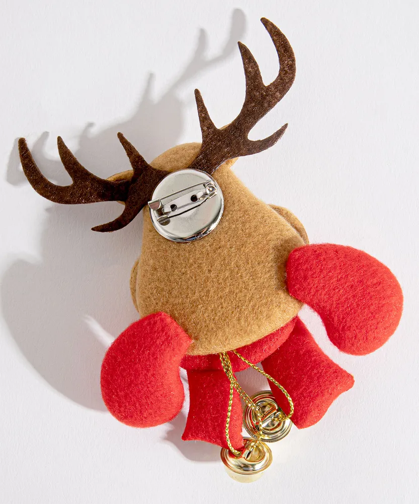 Festive Reindeer Brooch