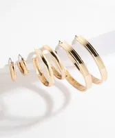 Gold Hoop Earring Trio