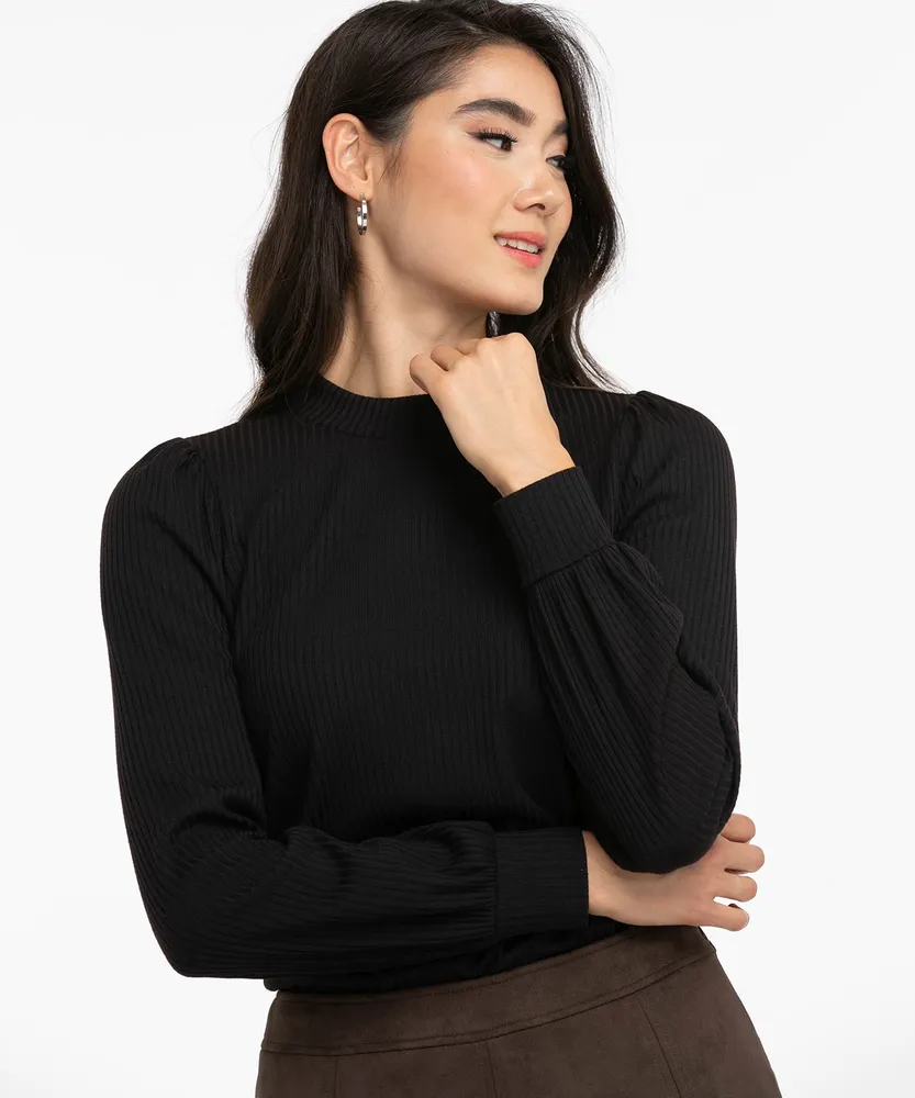 Long Sleeve Mock Neckline Sweater