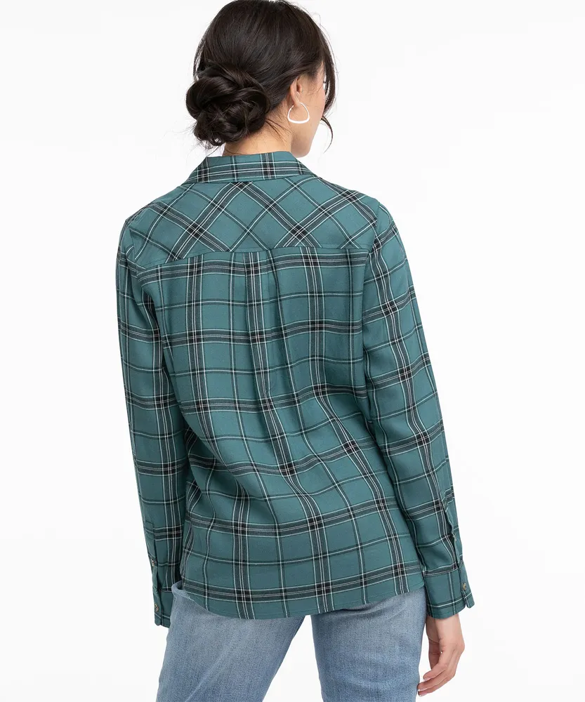 Collared Long Sleeve Button Front Shirt