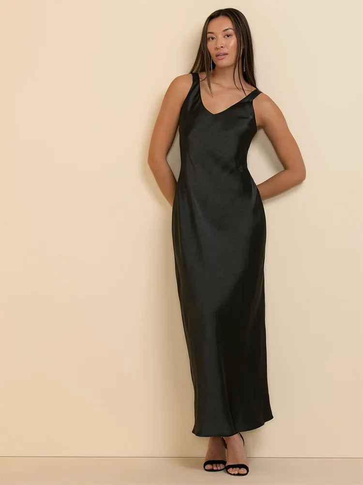 Sleeveless Satin Slip Dress