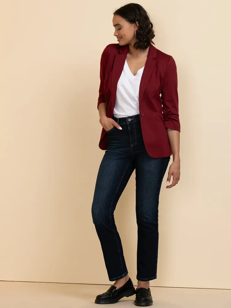 RICKI'S Hampton 3/4 Sleeve Blazer Ponte