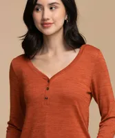 3/4 Sleeve Henley Top