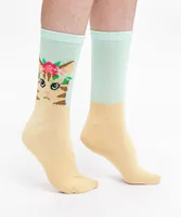 Flower Crown Cat Socks