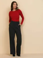 Long Sleeve Bodysuit with Pleats