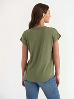 Holly V-Neck Hacci Top