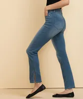 Stevie Straight-Leg Jean with Split Hem