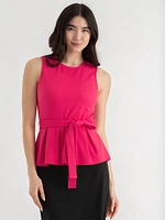 Peplum Top with Tie