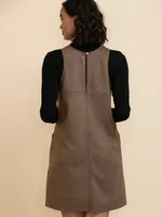 Sleeveless Faux Suede Dress