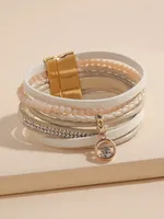 Beige Snap Bracelet