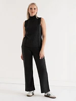 Soft Cotton Straight Leg Pant