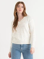 V-Neck Confetti Sweater