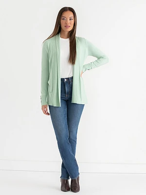 Side Tab Button Cardigan